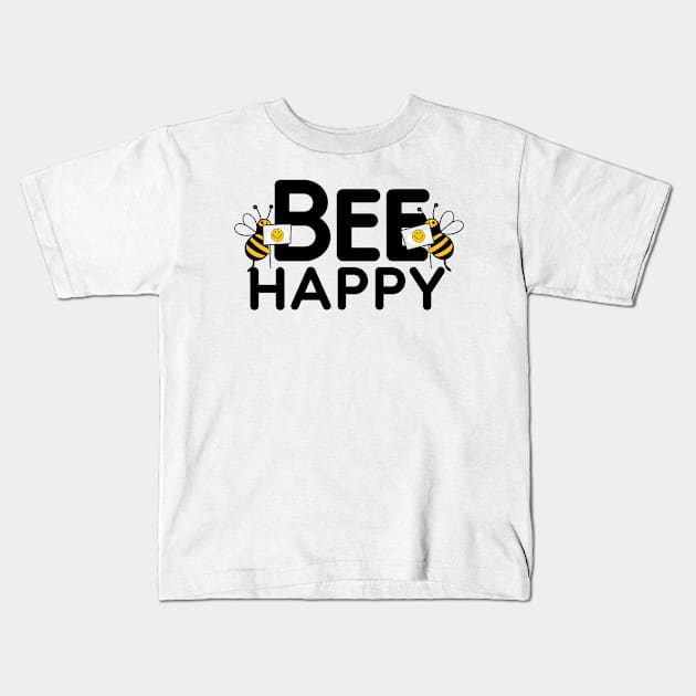 Bee Happy Kids T-Shirt by NomiCrafts